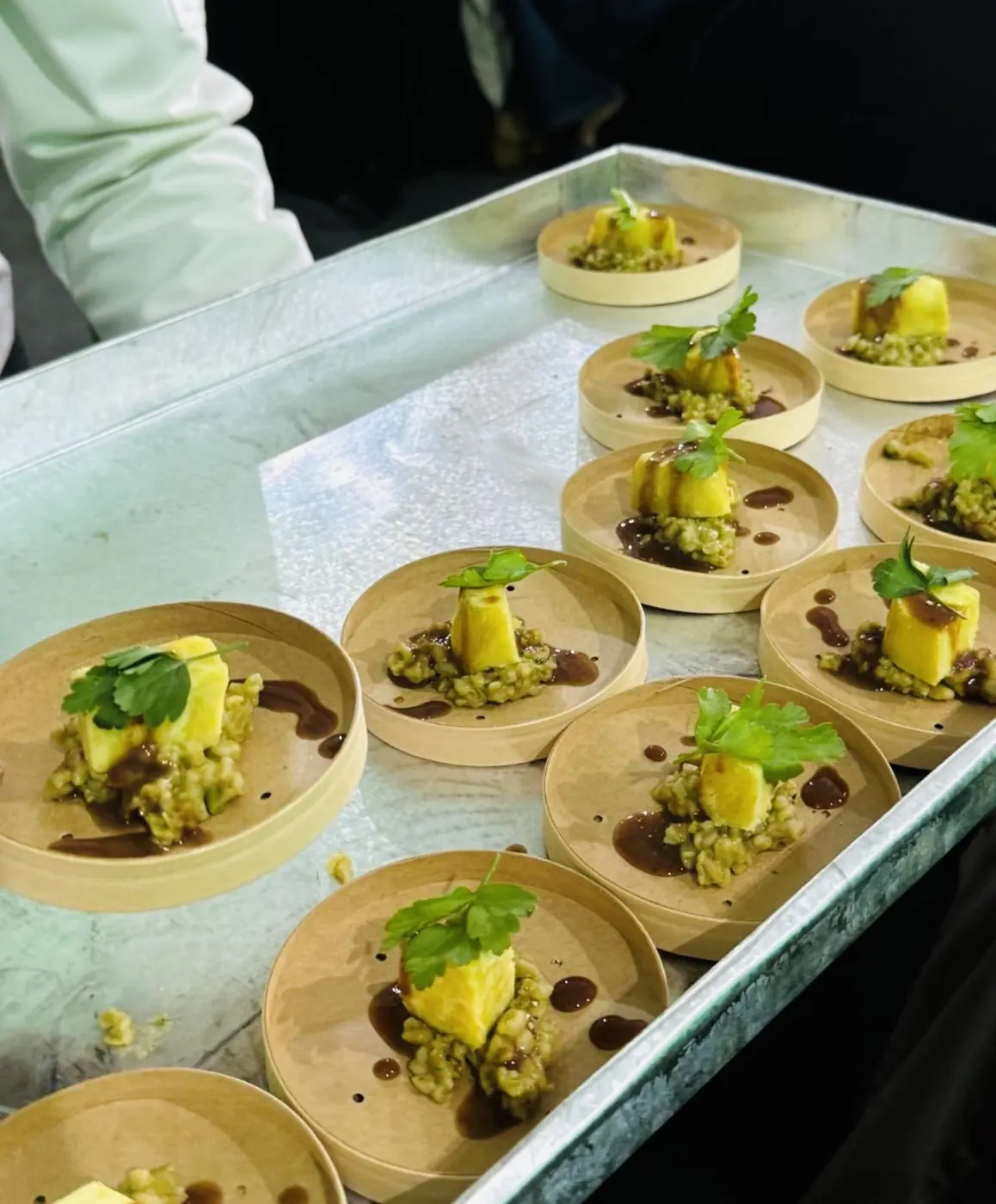 Canapés on a tray